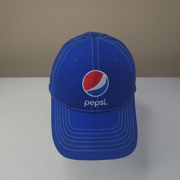 Pepsi Baseball Cap Mesh With Front Logo Adjustable Snapback Blue NEW - Picture 1 of 6